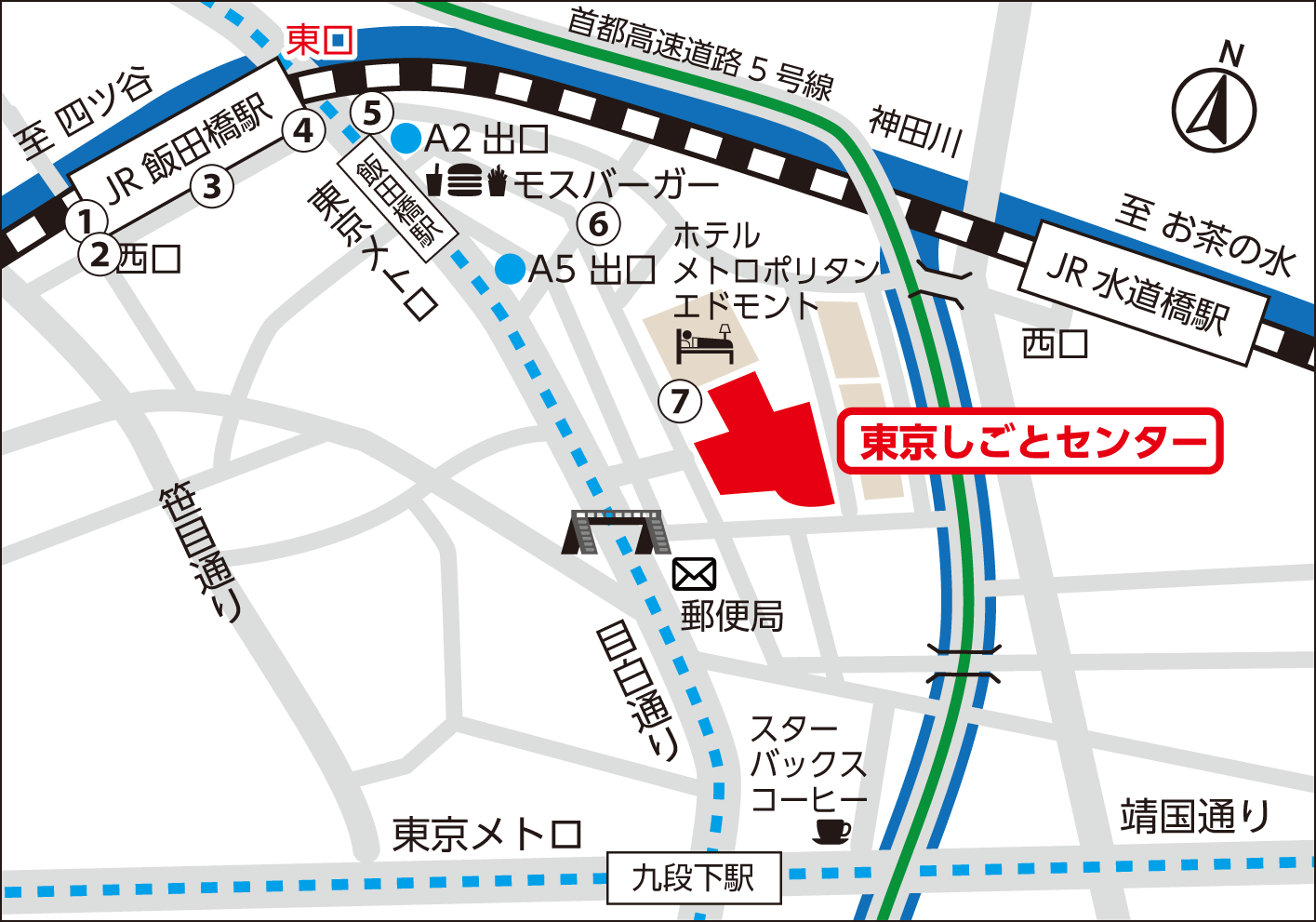 飯田橋西口マップ